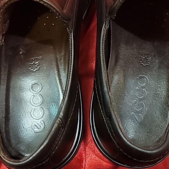 ECCO Helsinki sz EU43 US10 bike toe slip on loafer black top grain leath… main image 7